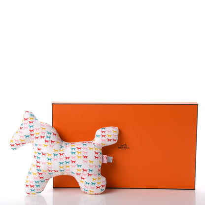 Hermes Cotton Large Plush Horse Toy Blanc White 10 of 10