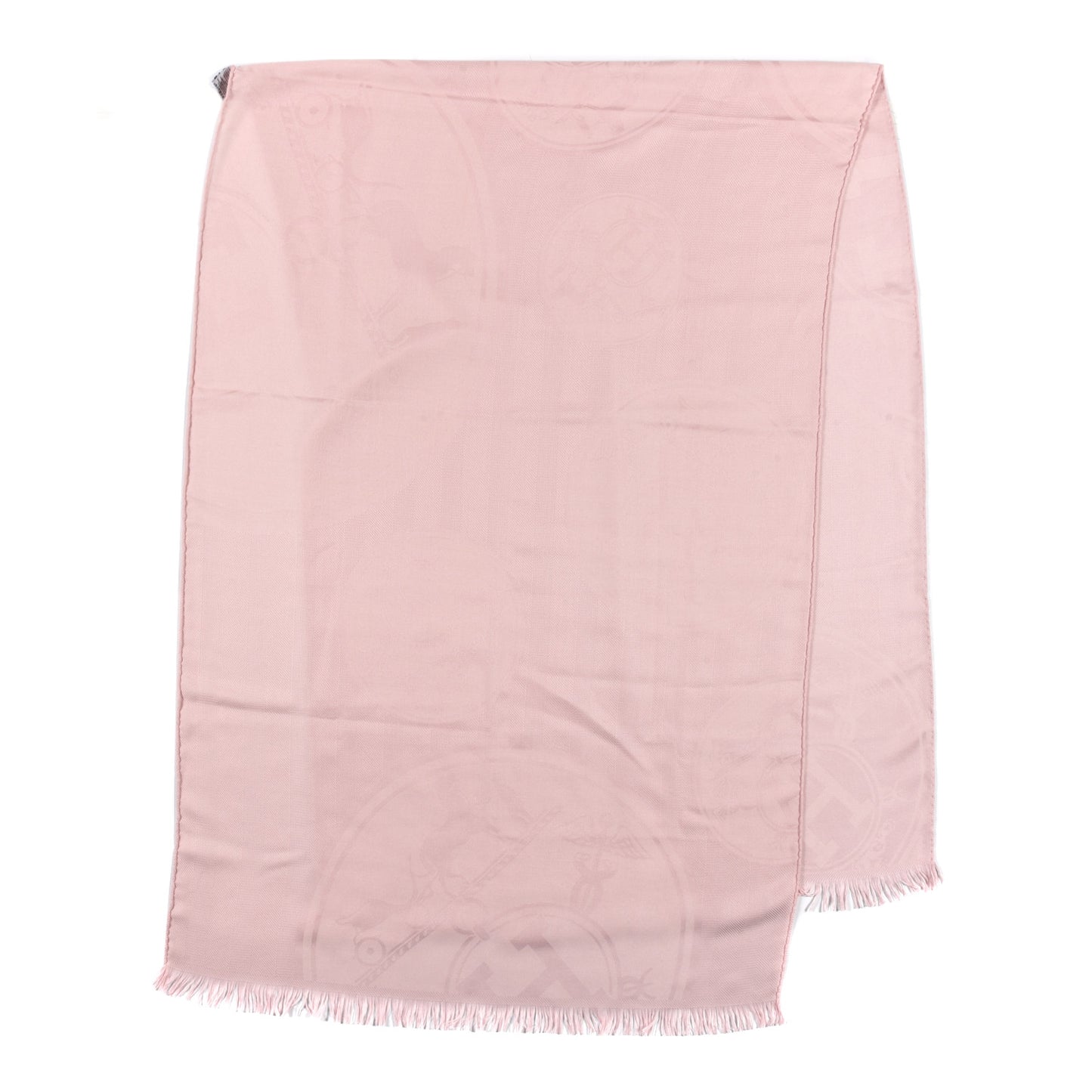 Cashmere Silk Jacquard New Libris Scarf Rose Nacre