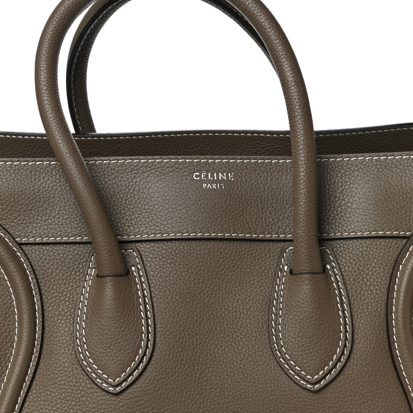 Drummed Calfskin Mini Luggage Bag Souris