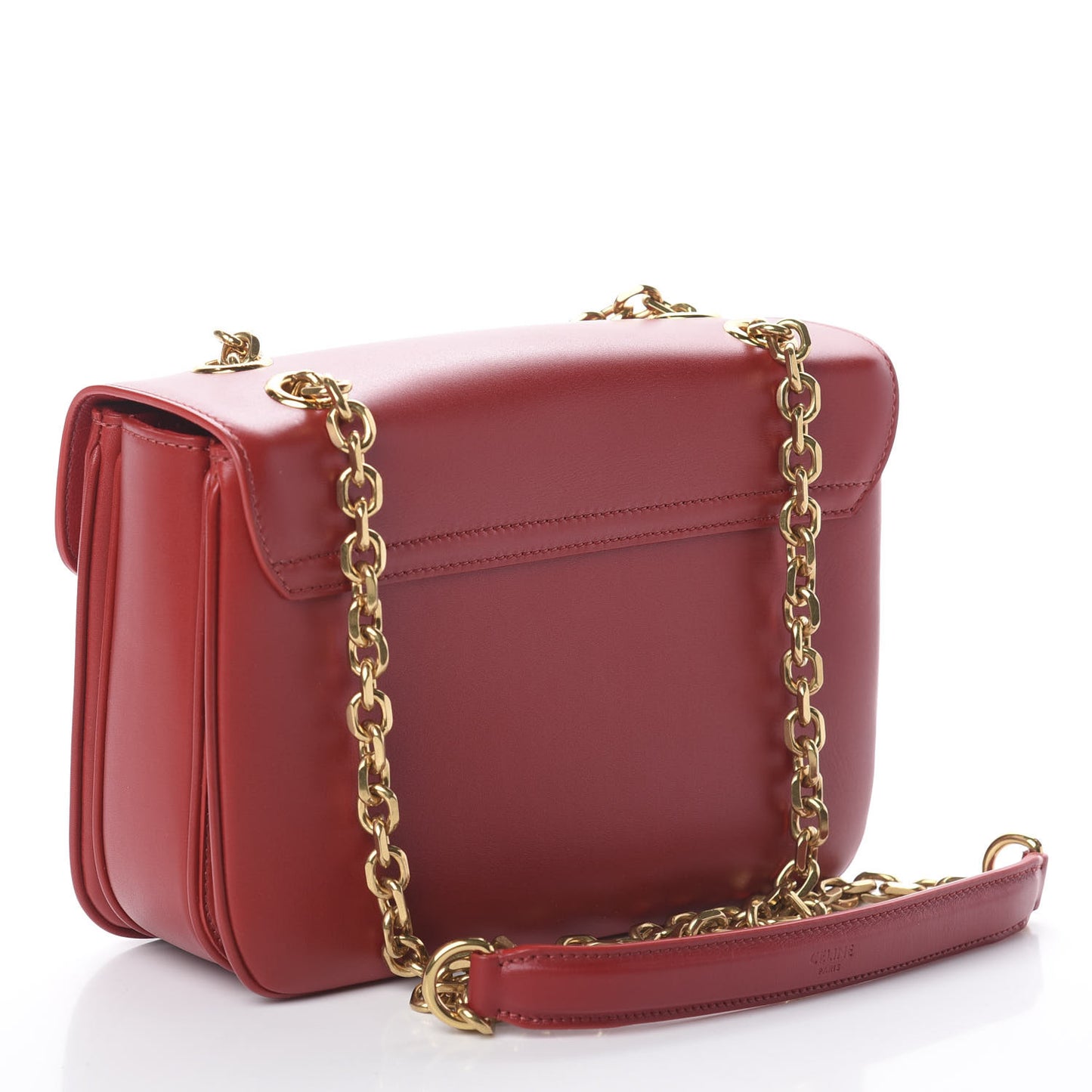 Shiny Calfskin Medium C Bag Red