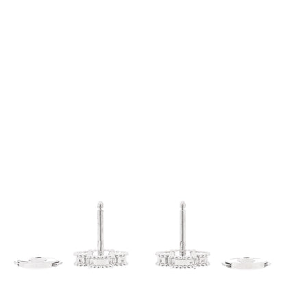 Van Cleef & Arpels 18K White Gold Turquoise Sweet Alhambra Earrings 3 of 5