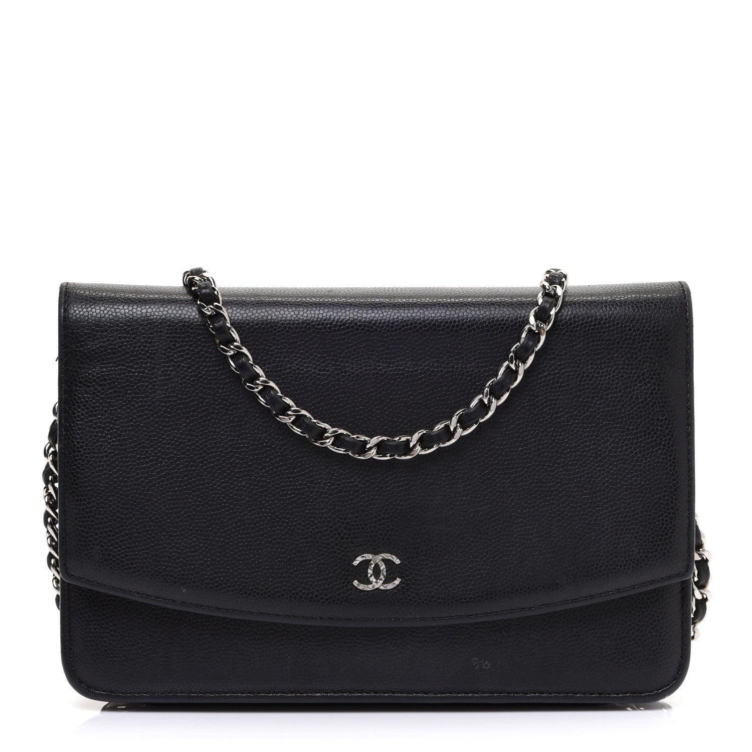 Chanel Caviar Sevruga Wallet On Chain WOC Black 1 of 19
