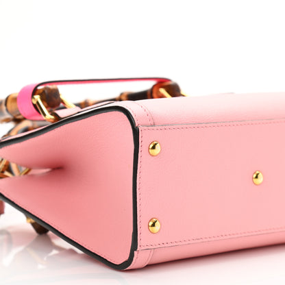 Gucci Wonka Grain Calfskin Mini Diana Tote Bag Wild Rose Fuxia Fluo 9 of 13