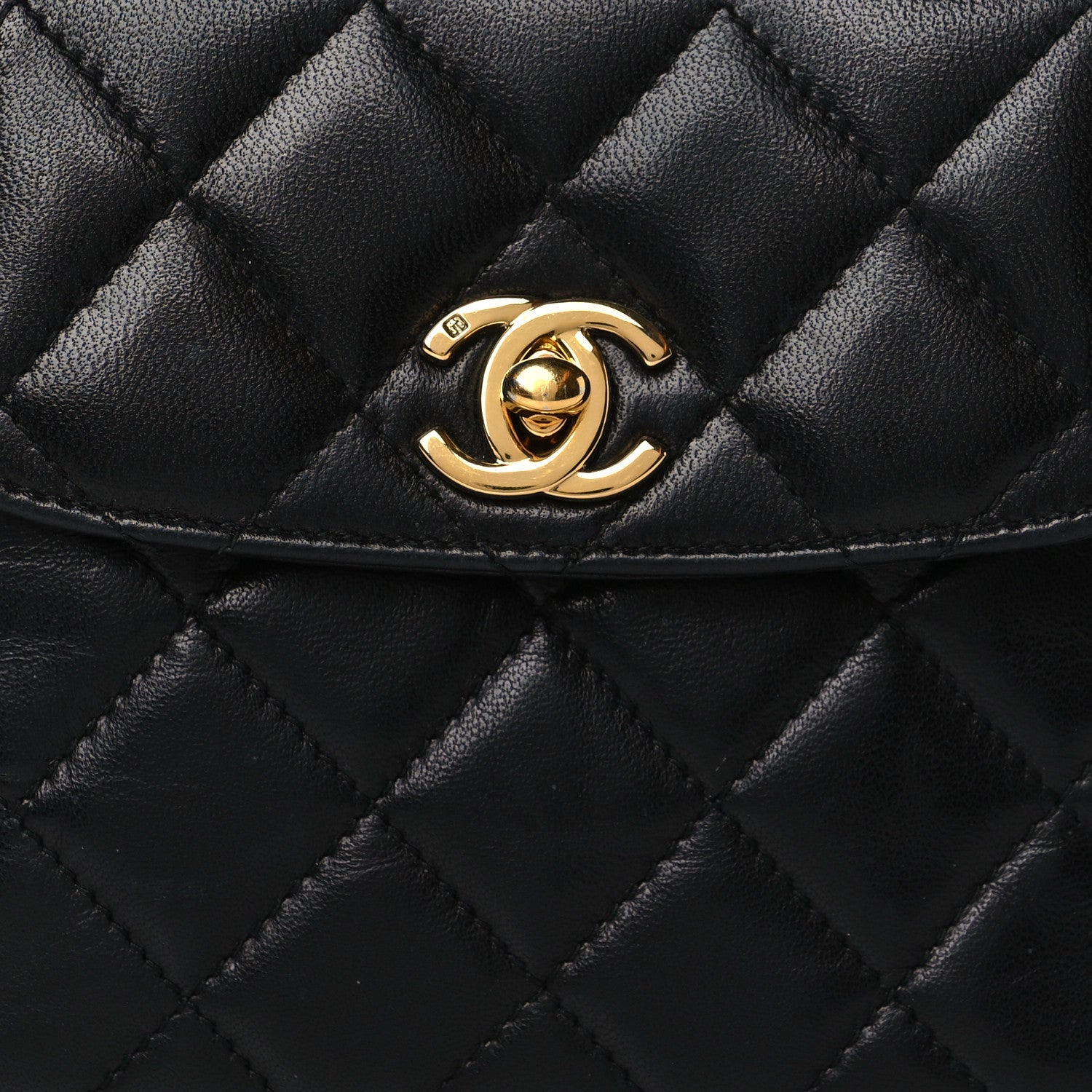 Chanel Lambskin Quilted Flap Waist Belt Bag Black 6 of 8