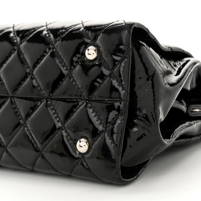 Chanel Patent Quilted Timeless CC Shopping Tote Black 10 of 12