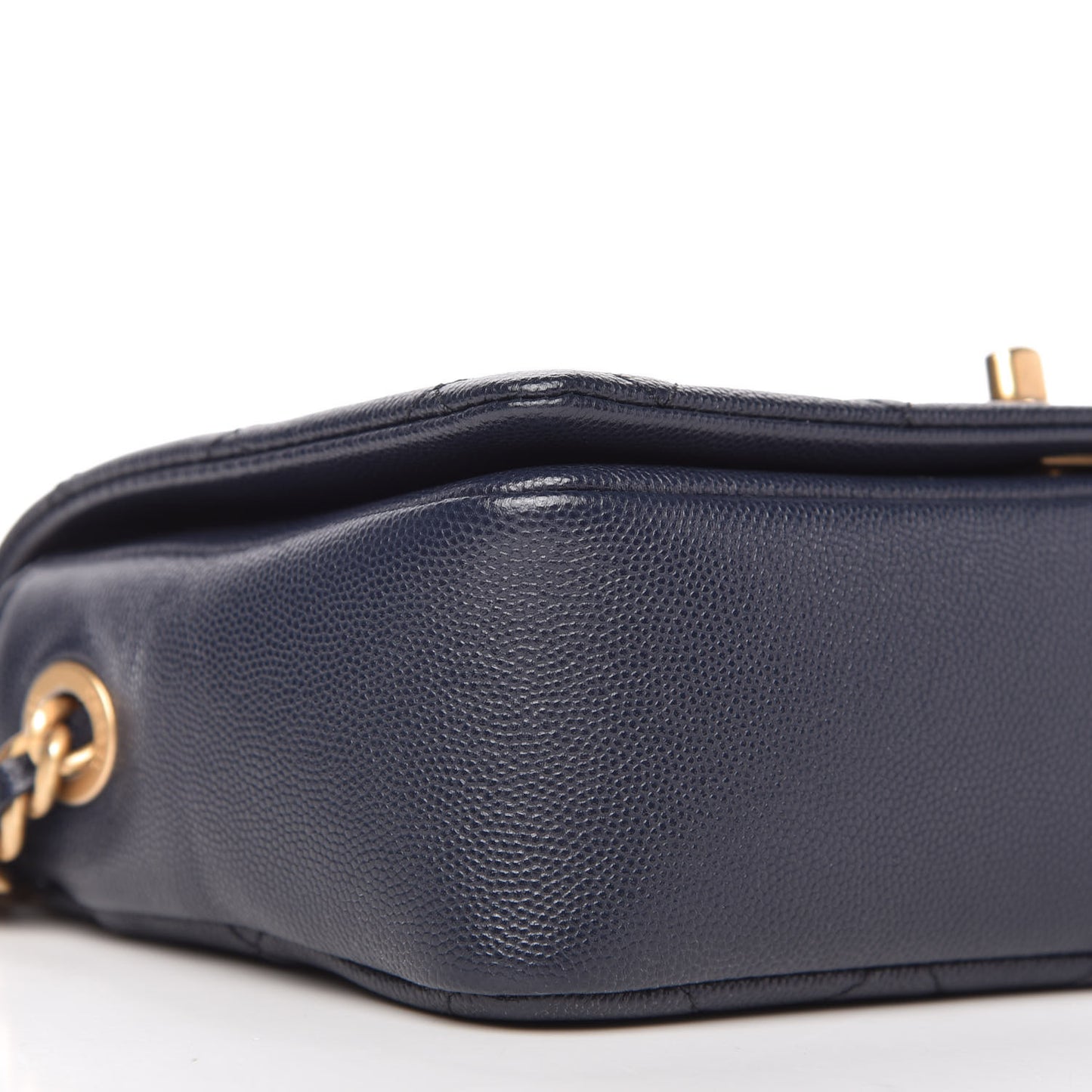 Caviar Quilted Small Fashion Therapy Flap Bag Navy Blue