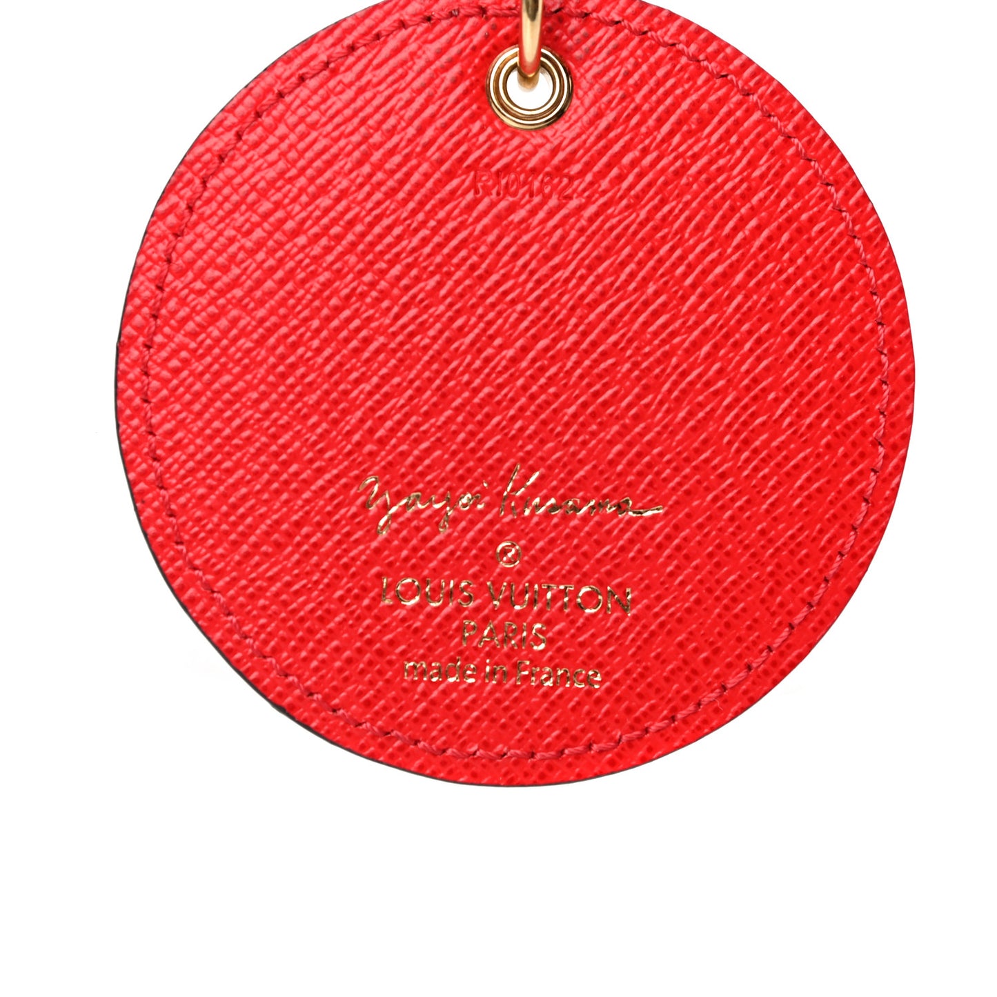 Monogram Kusama Pumpkin Dots Key Ring Red