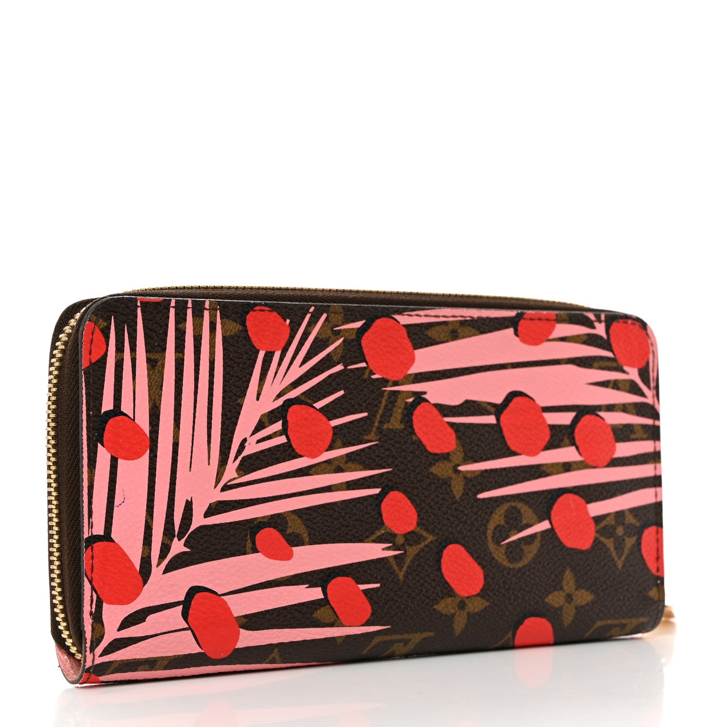 Monogram Jungle Dots Zippy Wallet Sugar Pink Poppy