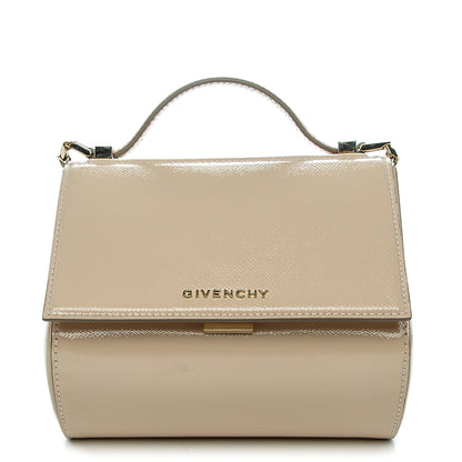 Givenchy Patent Calfskin Mini Pandora Box Chain Crossbody Bag Nude Pink 1 of 6
