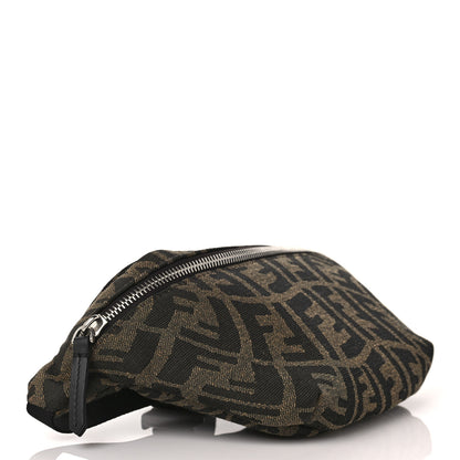 Fendi X SARAH COLEMAN Fabric Jacquard Vitello Century Matte FF Vertigo Kids Belt Bag Moro Black 4 of 9