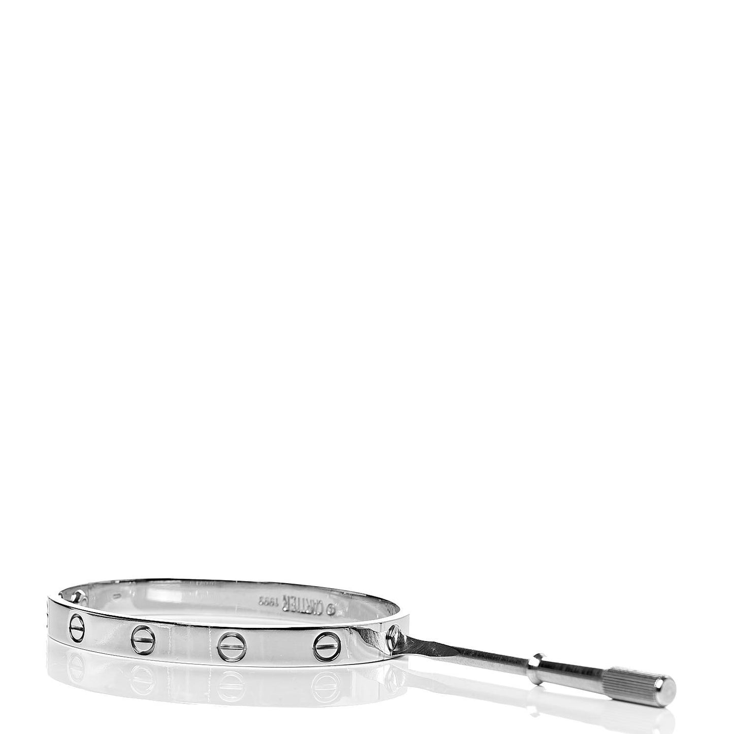 18K White Gold LOVE Bracelet 17
