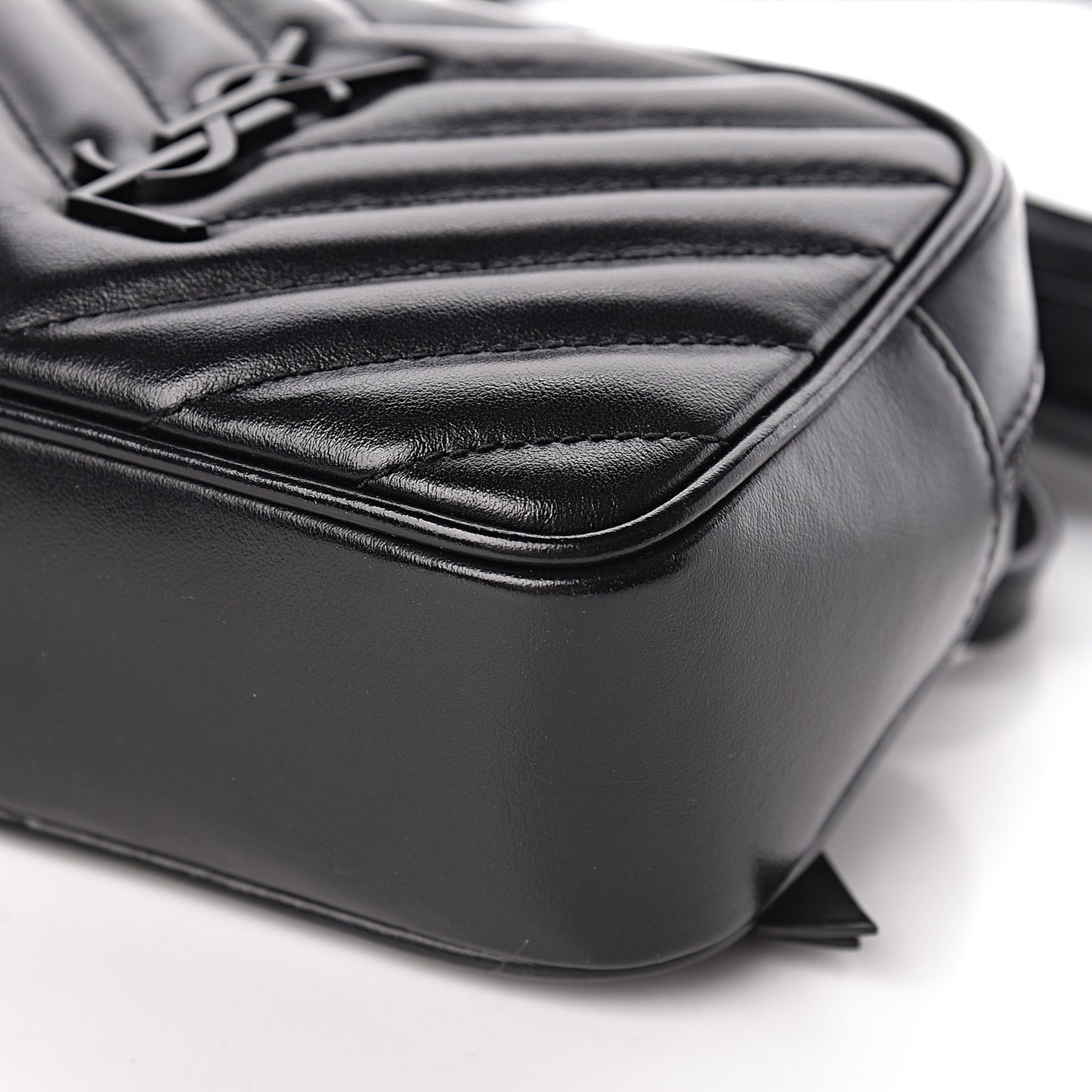 Calfskin Matelasse Monogram Lou Belt Bag Black