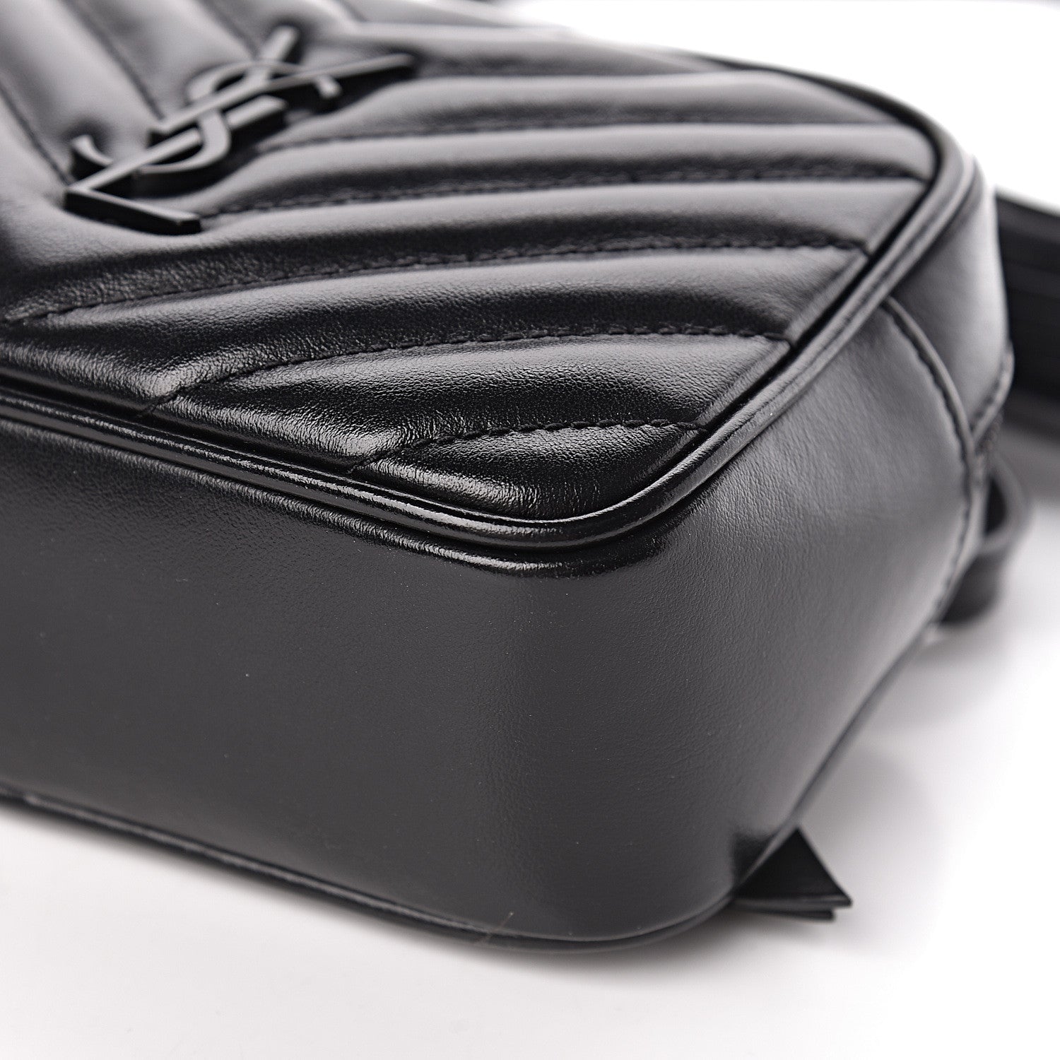 Saint Laurent Calfskin Matelasse Monogram Lou Belt Bag Black 8 of 10