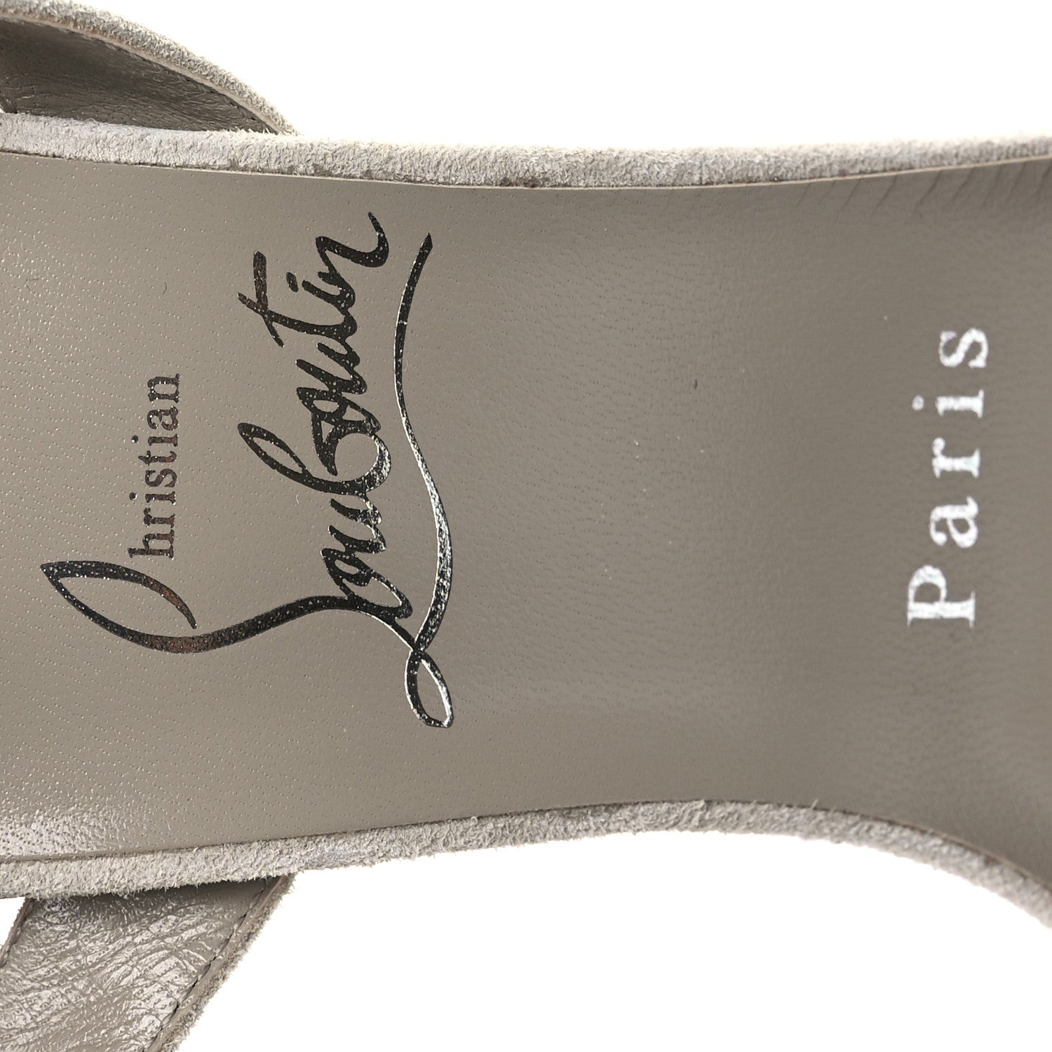 Christian Louboutin Veau Velours Umberta 100 Sandals 37 Grey 7 of 7