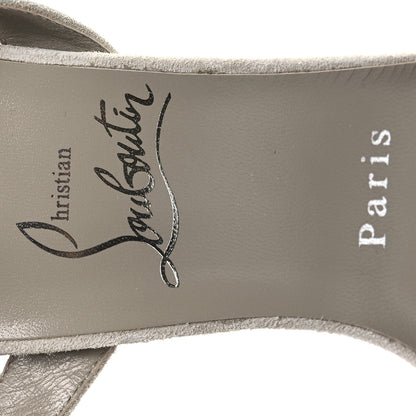 Christian Louboutin Veau Velours Umberta 100 Sandals 37 Grey 7 of 7