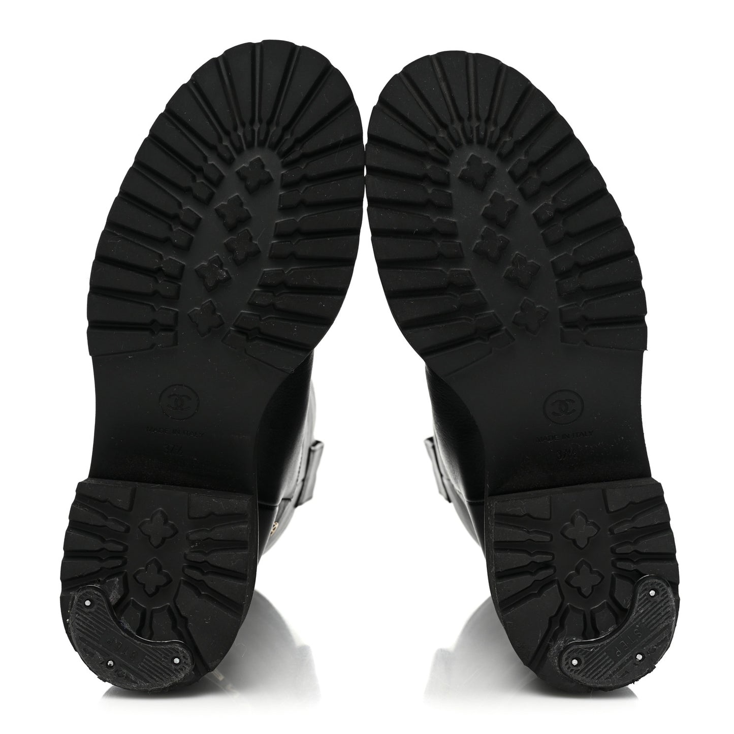 Calfskin CC Ankle Boots 37.5 Black