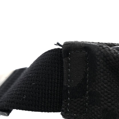 Gucci Monogram Jumbo GG Textured Dollar Calfskin Web Belt Bag Black 11 of 12