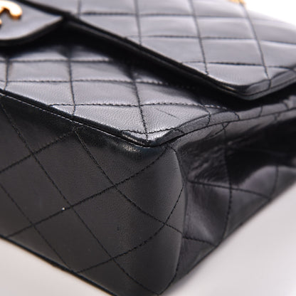 Chanel Lambskin Quilted Medium Double Flap Black 11 of 14