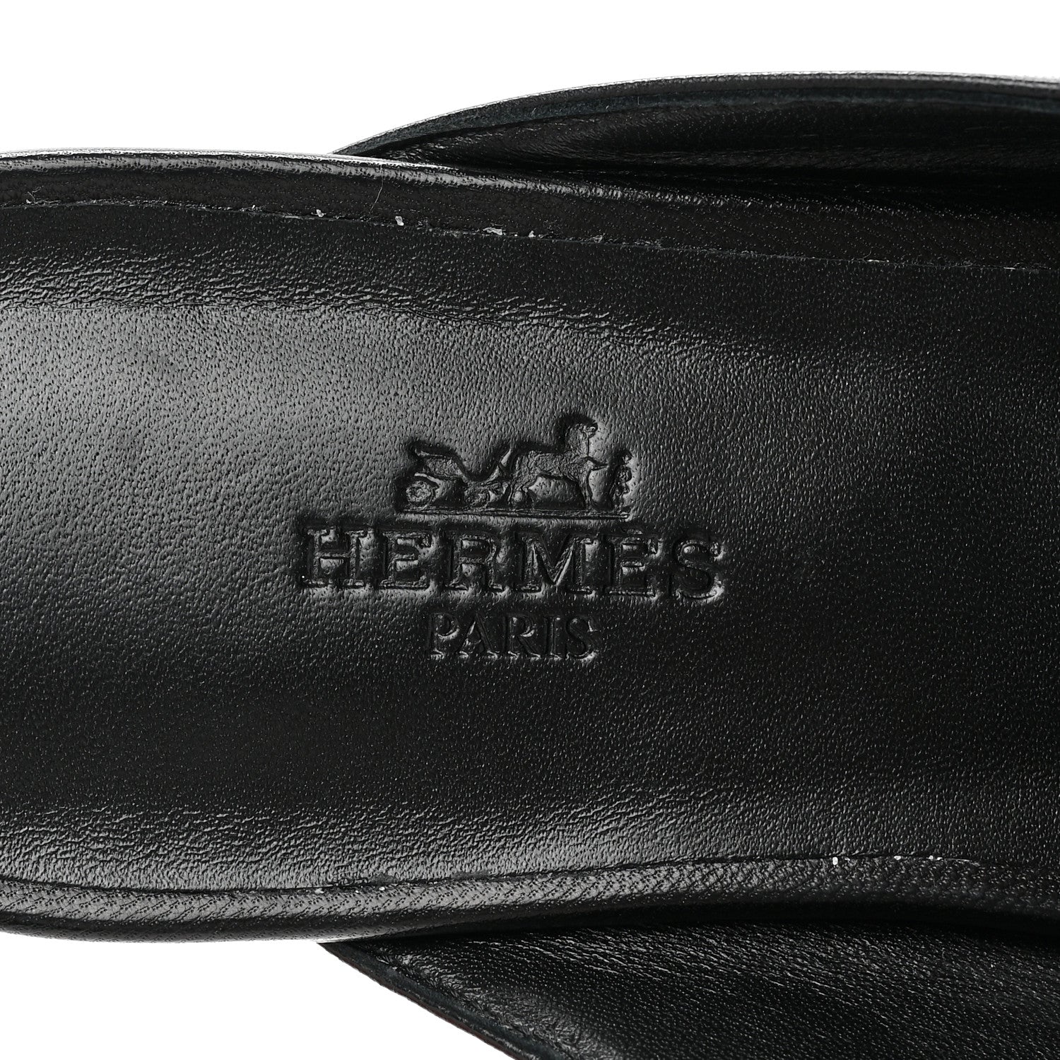 Hermes Goatskin Oz Mules 38.5 Black 7 of 9
