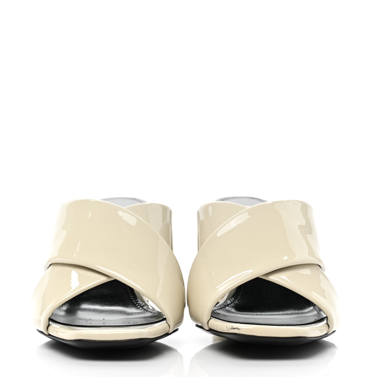 Saint Laurent Patent LouLou 70 Mule Sandals 36.5 Neutro 2 of 8