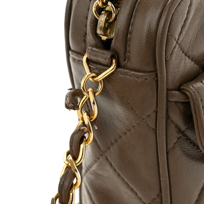 Chanel Lambskin Quilted Tassel Camera Case Brown 12 of 12