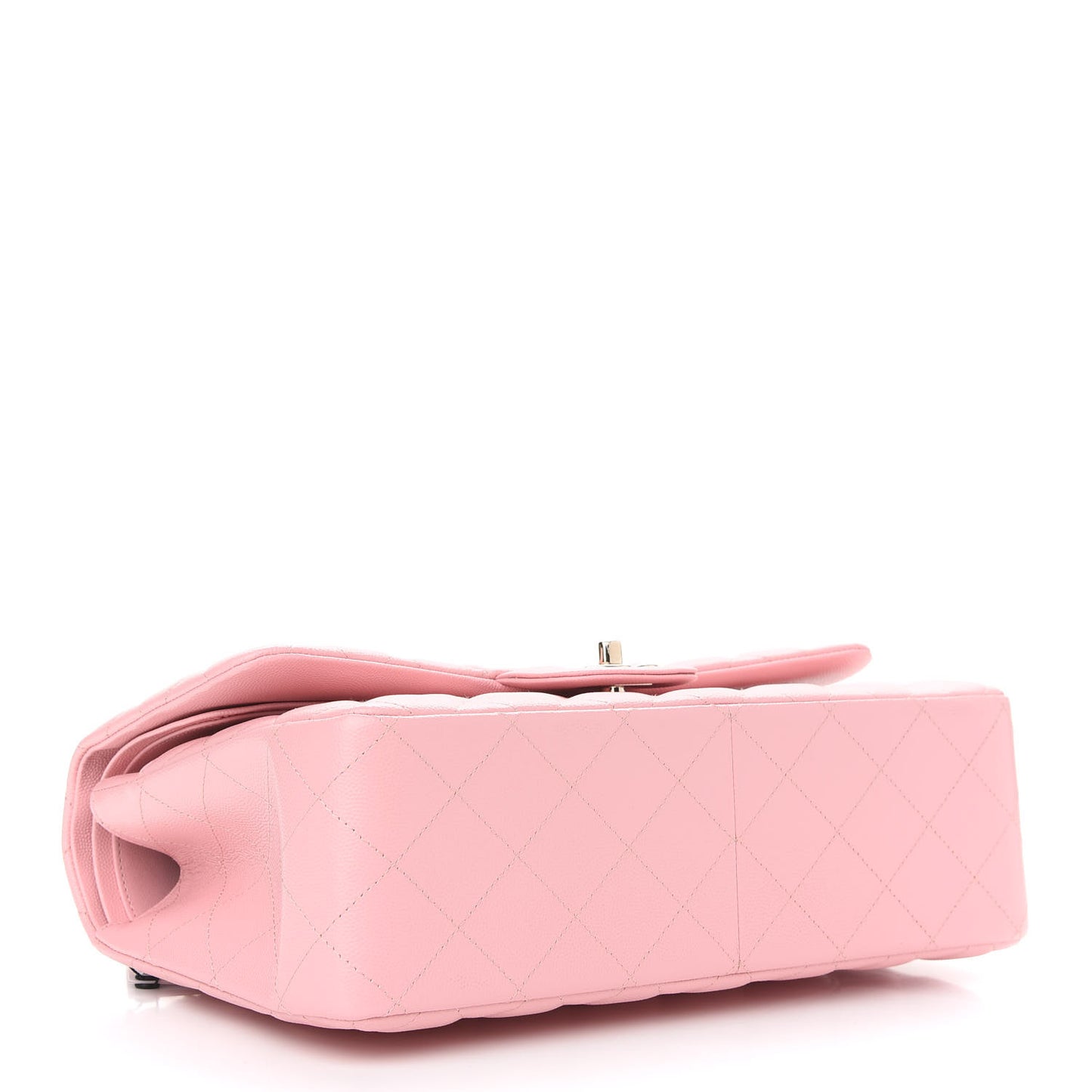 Caviar Quilted Jumbo Double Flap Pink