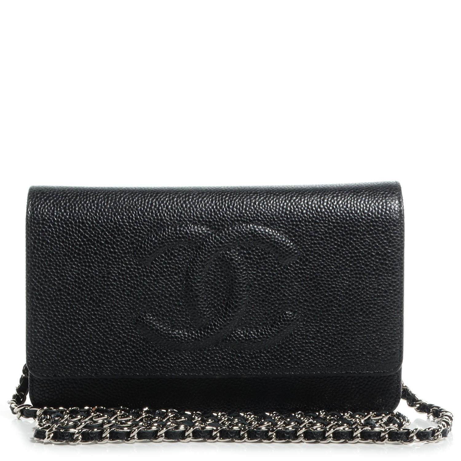 Chanel Caviar Timeless CC Wallet on Chain WOC Black 1 of 9