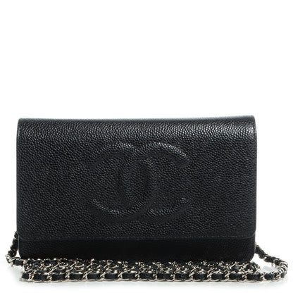 Chanel Caviar Timeless CC Wallet on Chain WOC Black 1 of 9