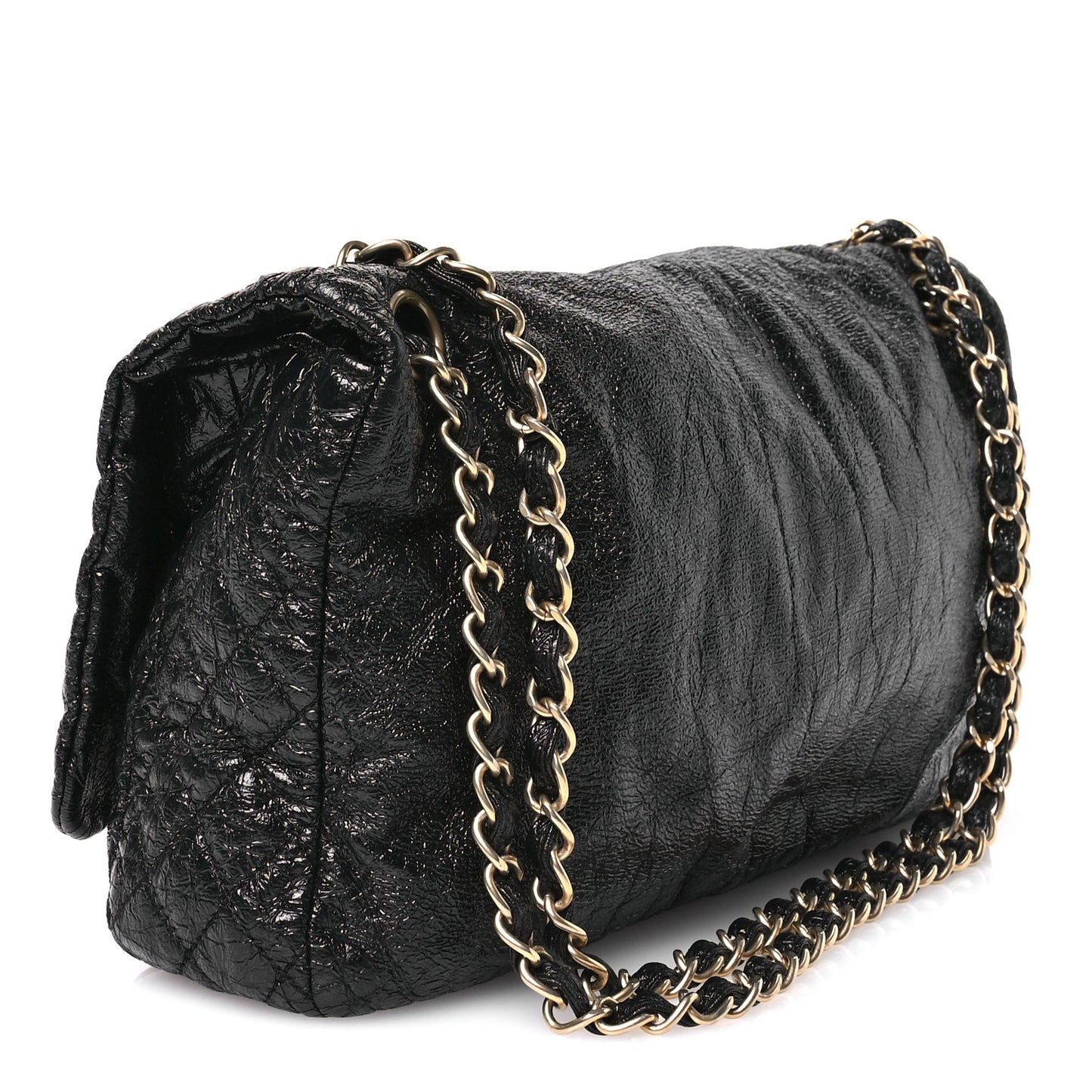 Vinyl Medium Rock and Chain Flap Black