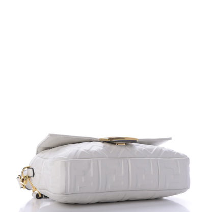 Fendi Nappa FF 1974 Embossed Baguette White 4 of 9