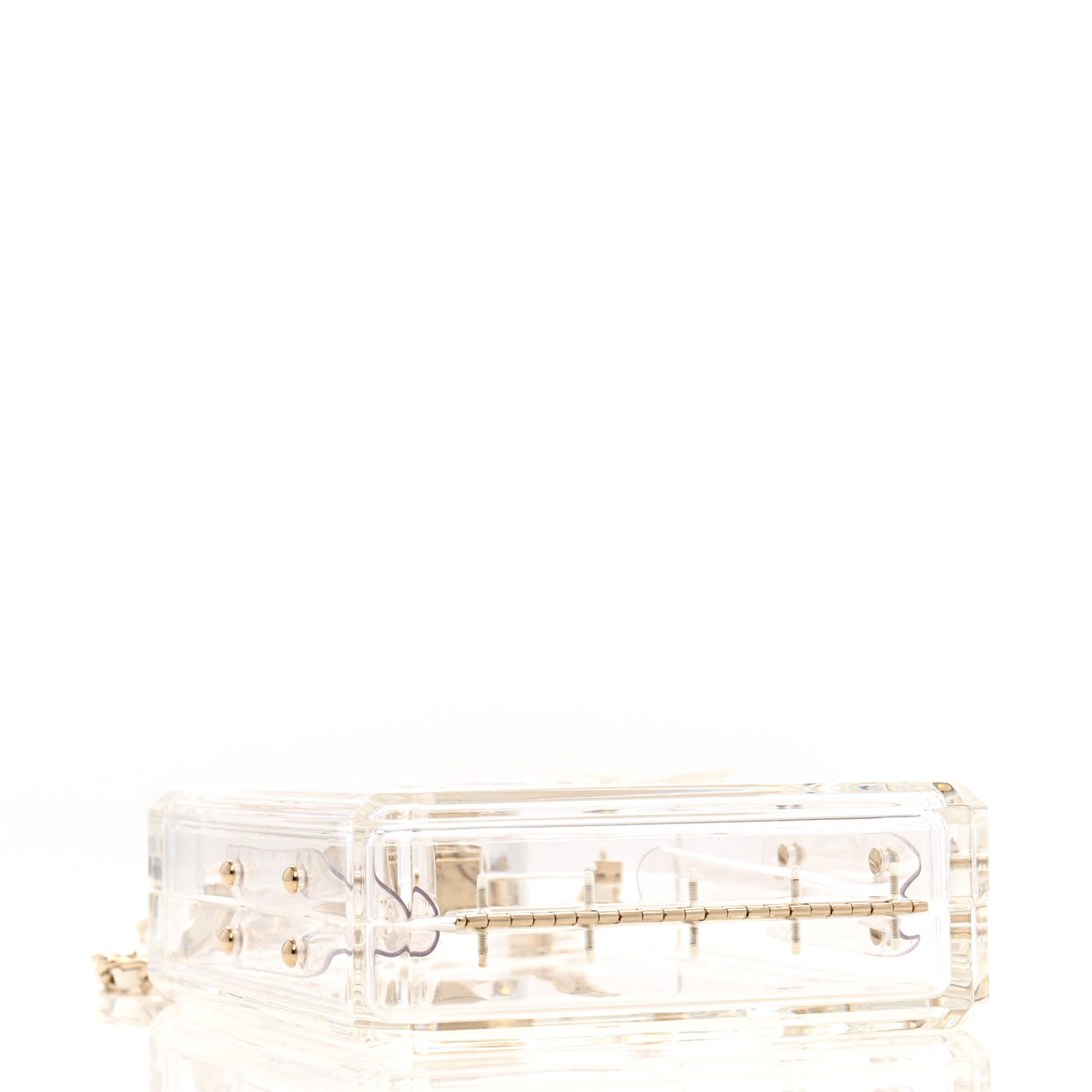 Transluscent Plexiglass Perfume Bottle Clutch
