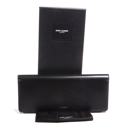 Saint Laurent Veau Leather Suede Travel Wallet Black 5 of 7