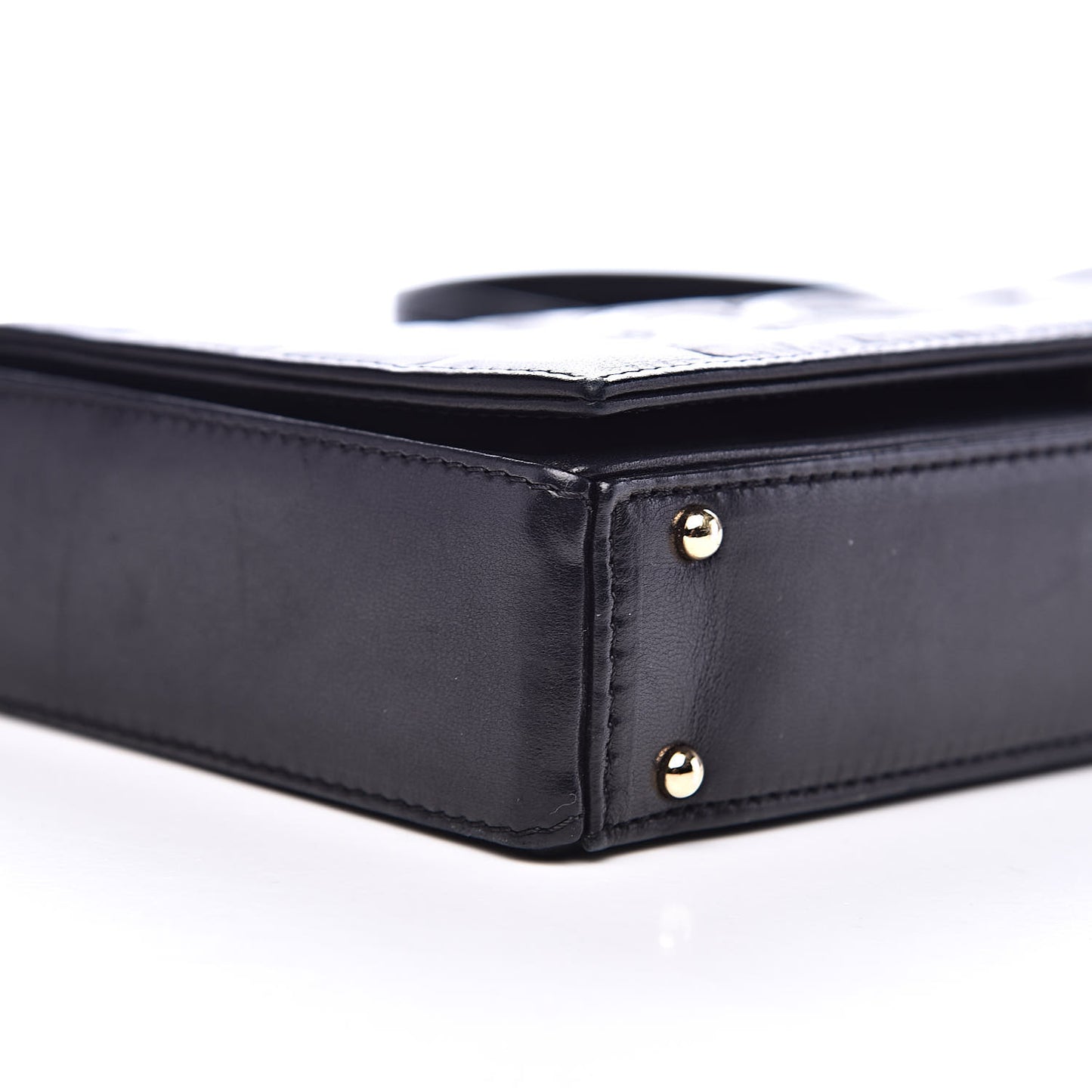 Lambskin Quilted CC Chocolate Bar Flap Black