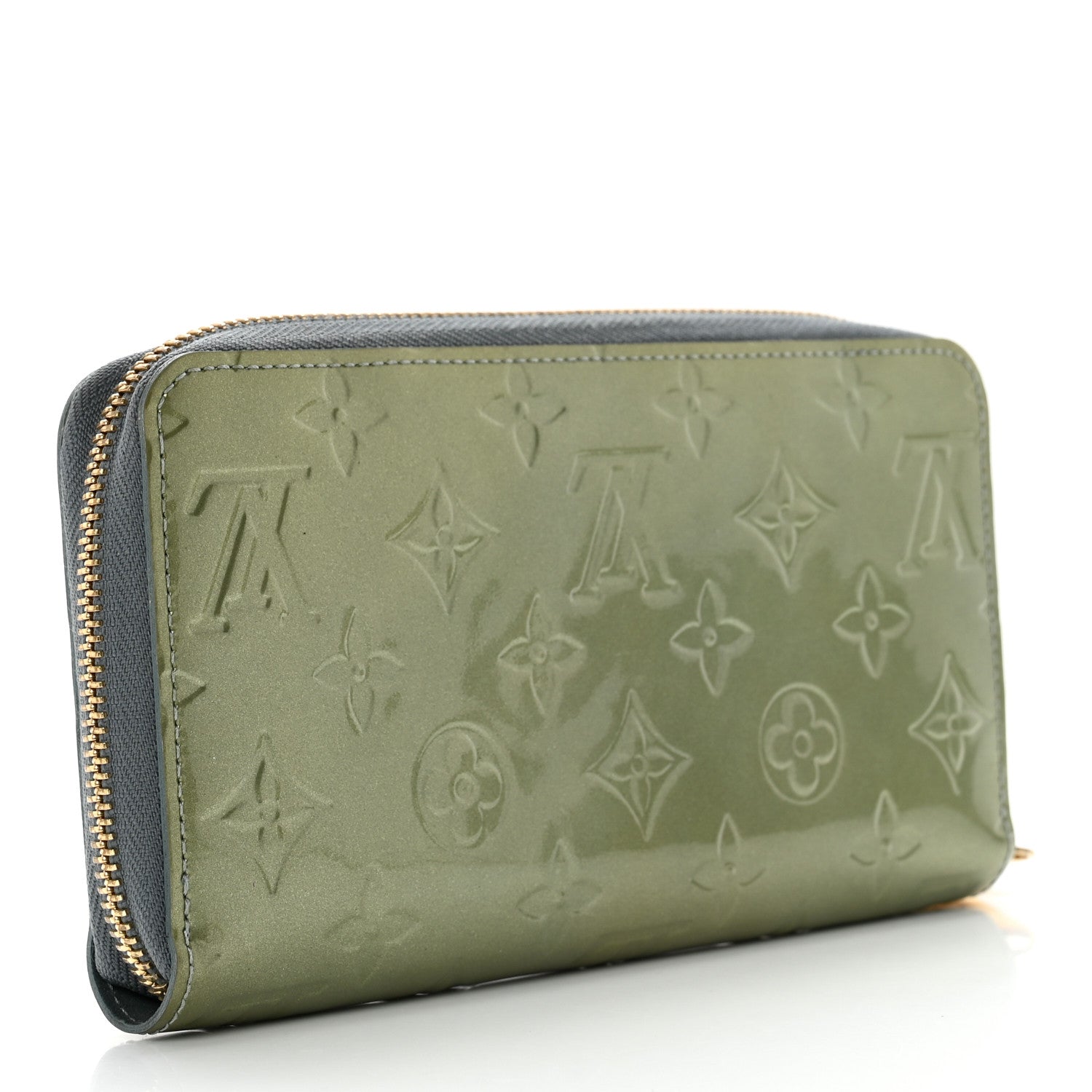 Louis Vuitton Vernis Zippy Wallet Gris Art Deco 3 of 7