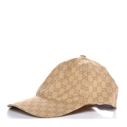 Gucci Cotton Monogram GG Web Baseball Hat L Beige 1 of 9