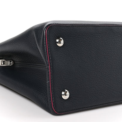 Louis Vuitton Taurillon Capucines MM Cobalt Fuchsia 9 of 13