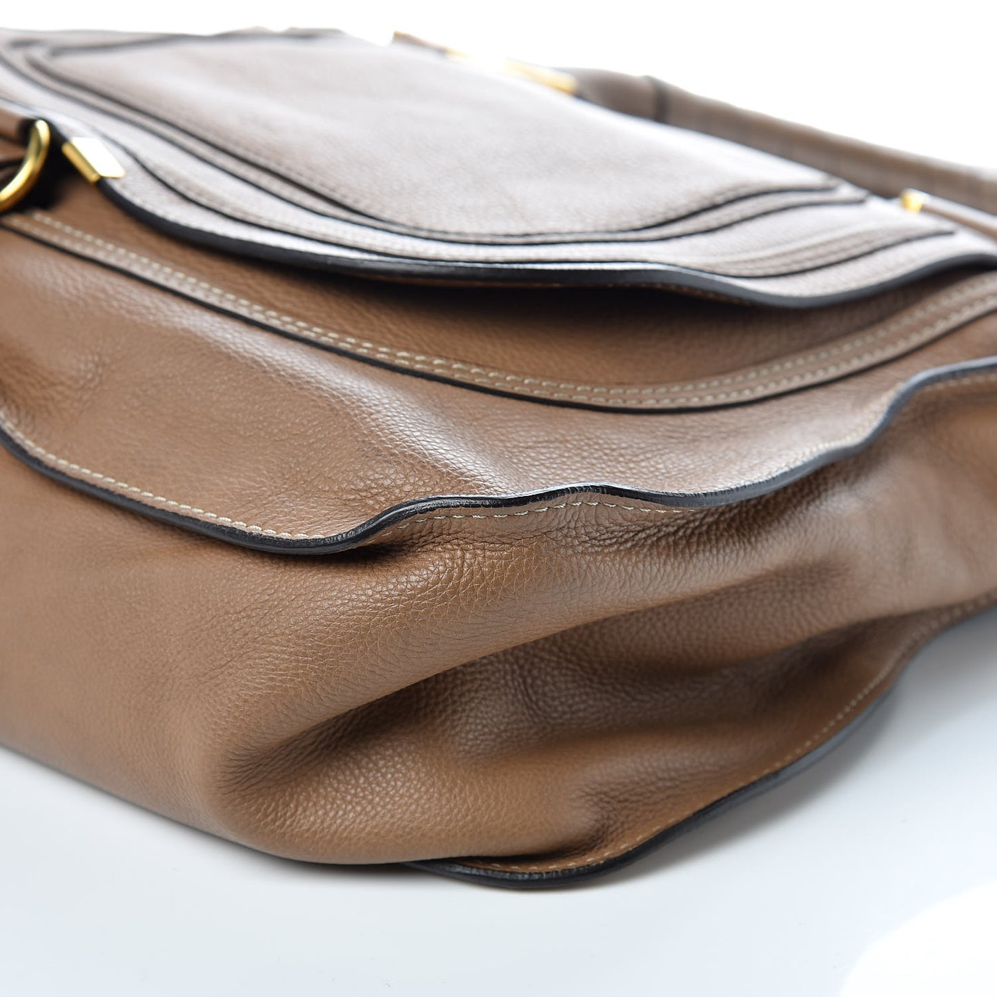 Calfskin Large Marcie Satchel Nut