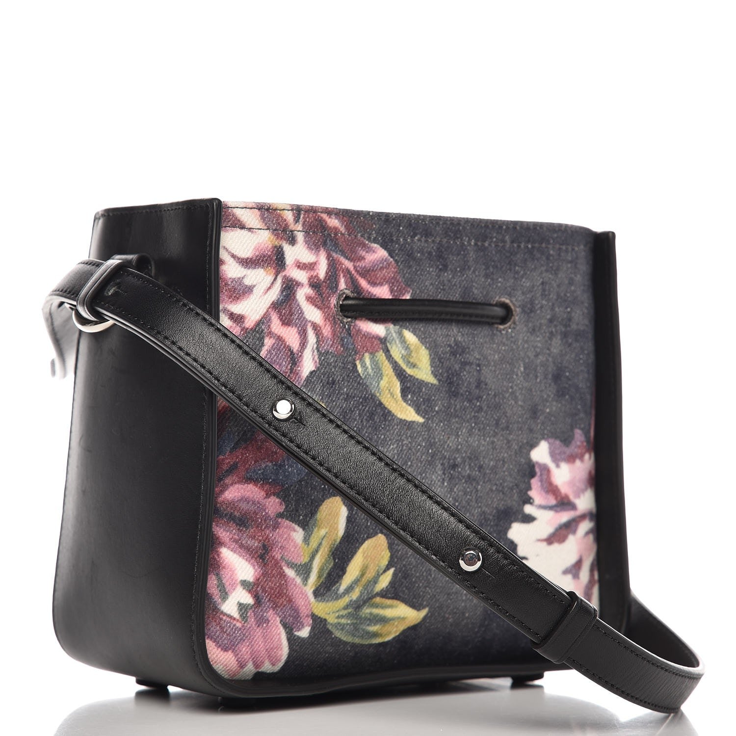 3.1 Phillip Lim 3.1 Denim Painted Mini Soleil Bucket Bag Black 3 of 6