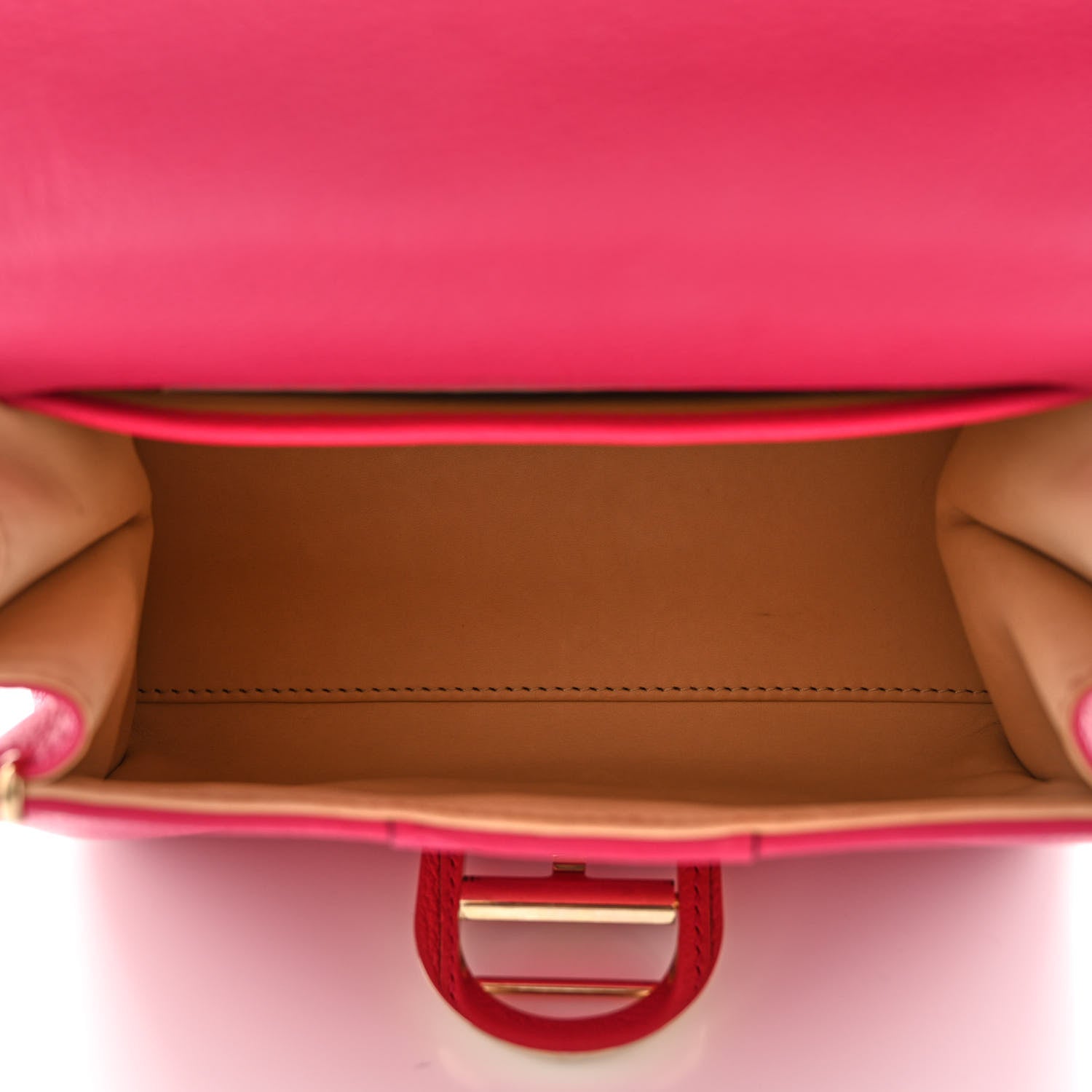 Delvaux Grained Calfskin Mini Brillant Satchel Rose Indien 6 of 12