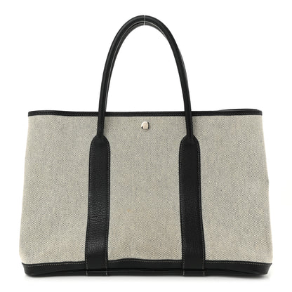 Hermes Toile Negonda Garden Party 36 MM Tote Black Ecru 1 of 10