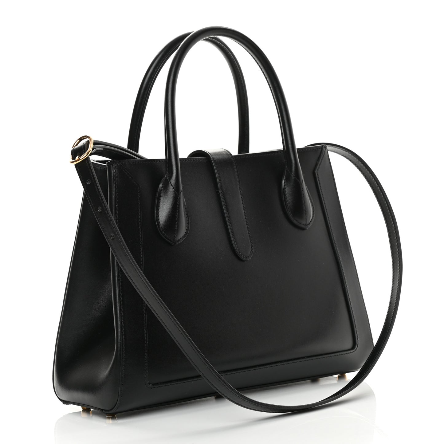 Boarded Plutone Calfskin Medium Jackie 1961 Tote Black