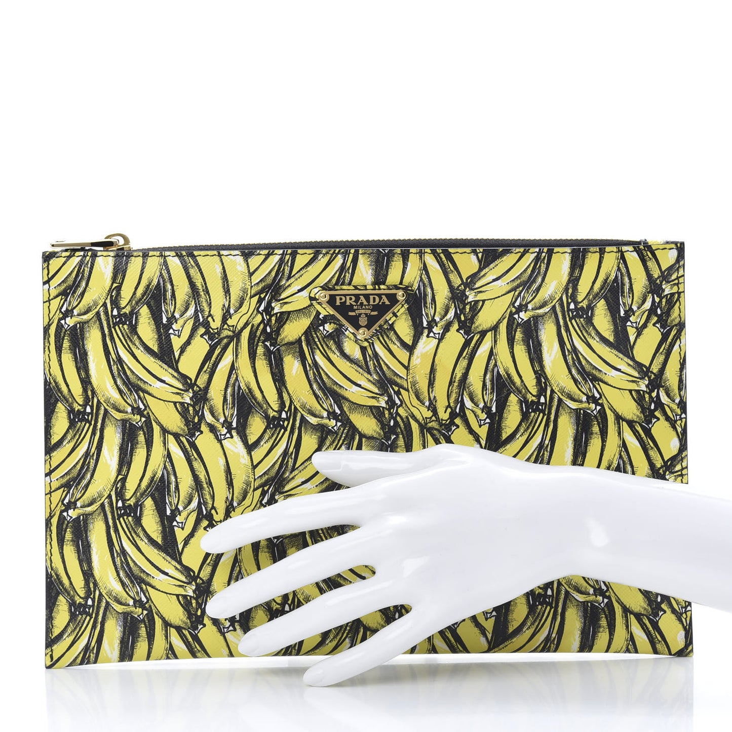 Saffiano Banane Clutch Giallo