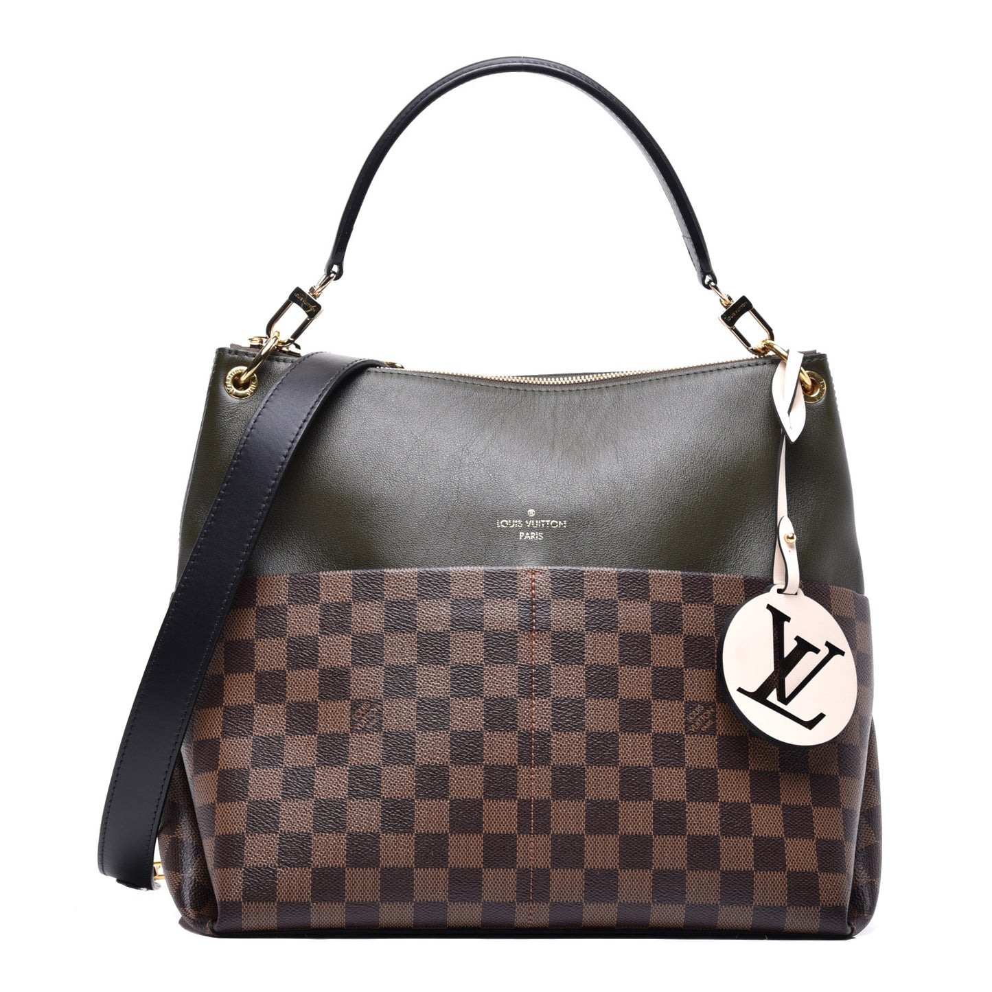 Damier Ebene Calfskin Maida Khaki