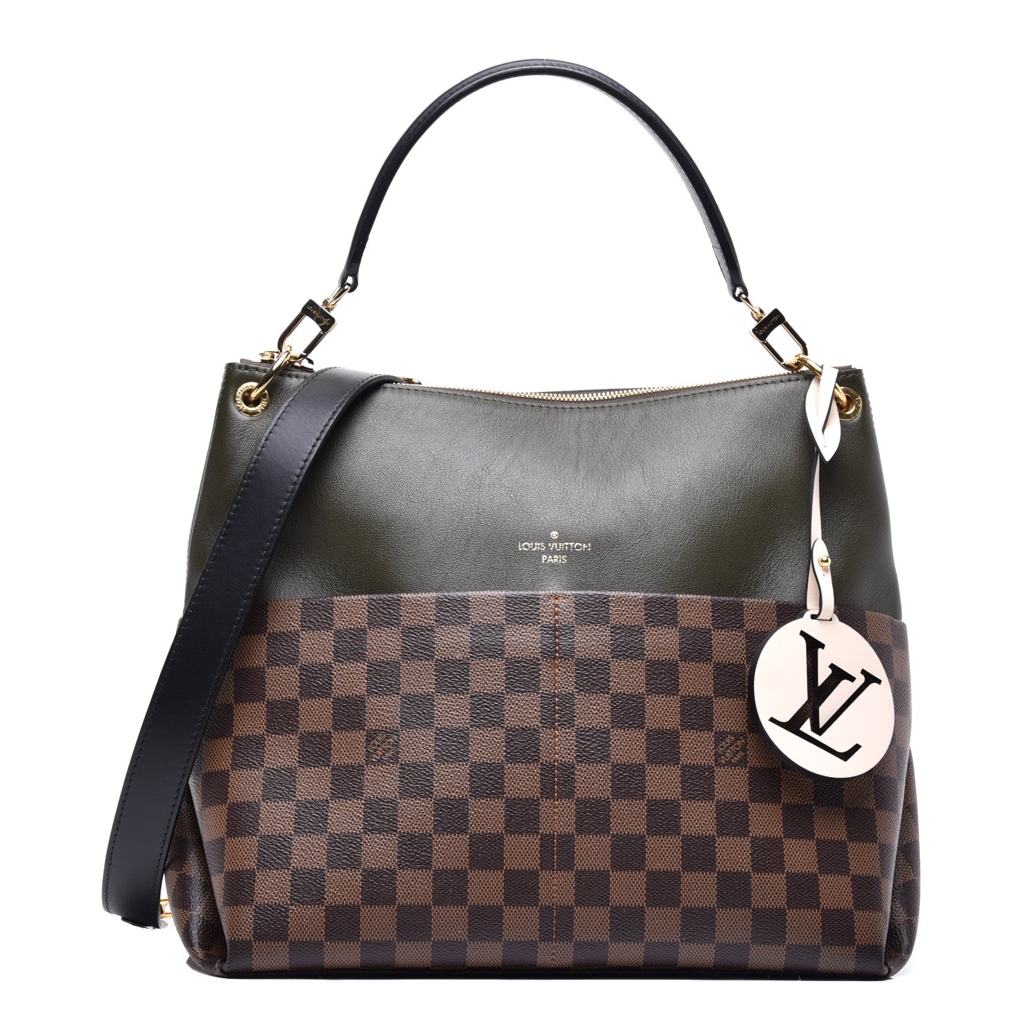 Louis Vuitton Damier Ebene Calfskin Maida Khaki 1 of 11