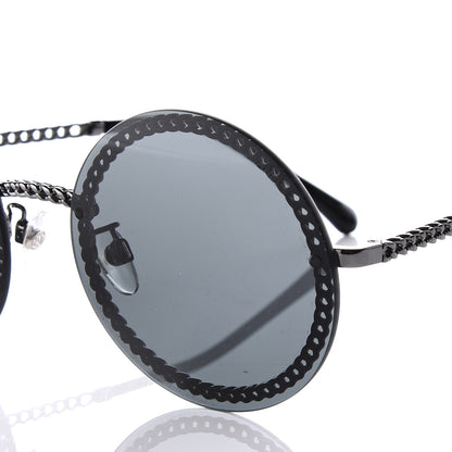 Chanel Round Chain Sunglasses 4245 Gold 9 of 14