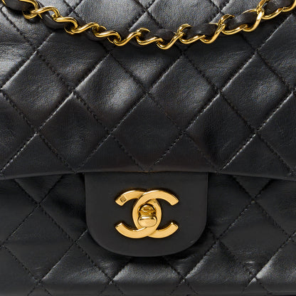 Chanel Lambskin Quilted Medium Double Flap Black 10 of 12