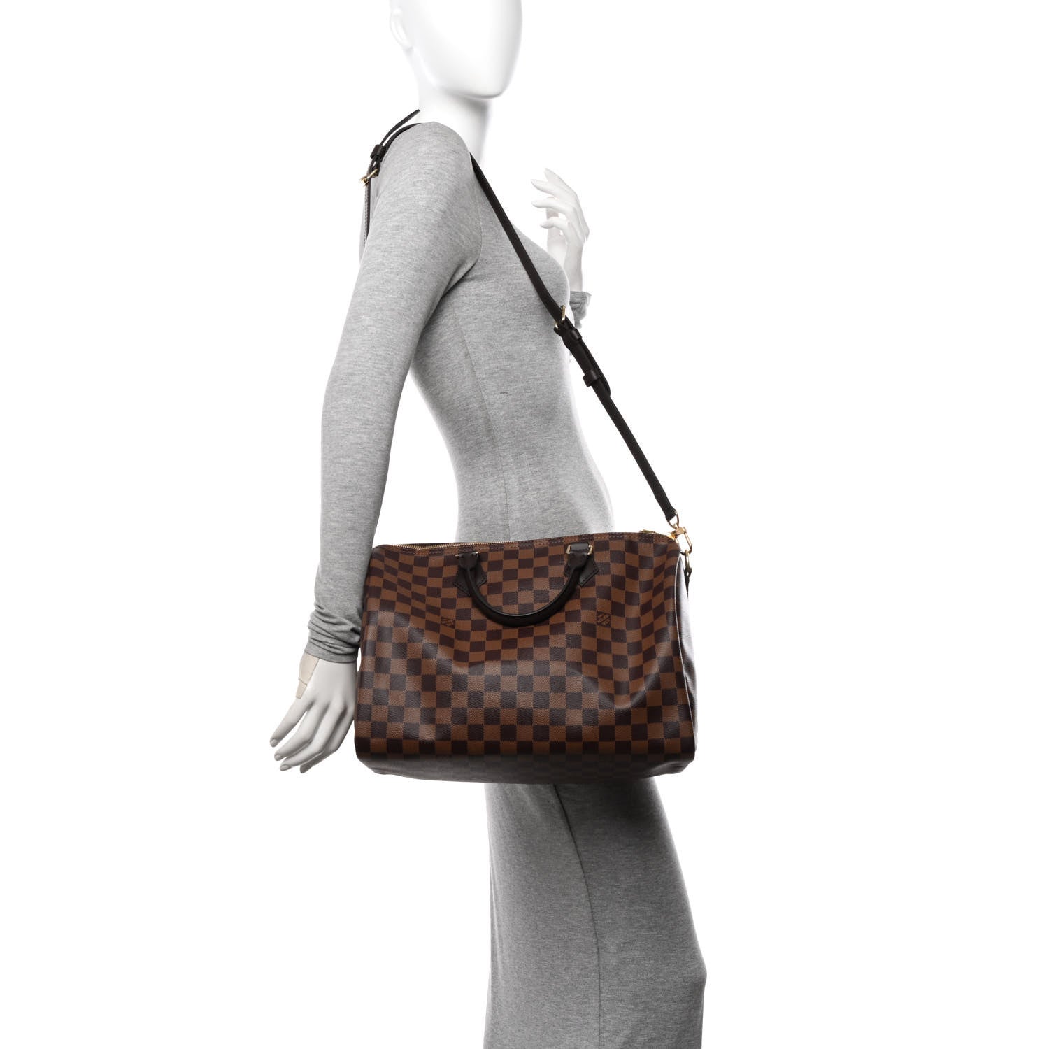 Louis Vuitton Damier Ebene Speedy Bandouliere 35 2 of 10