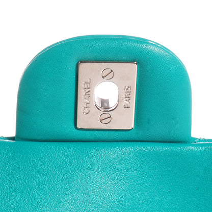 Chanel Patent Quilted Mini Flap Green 5 of 8