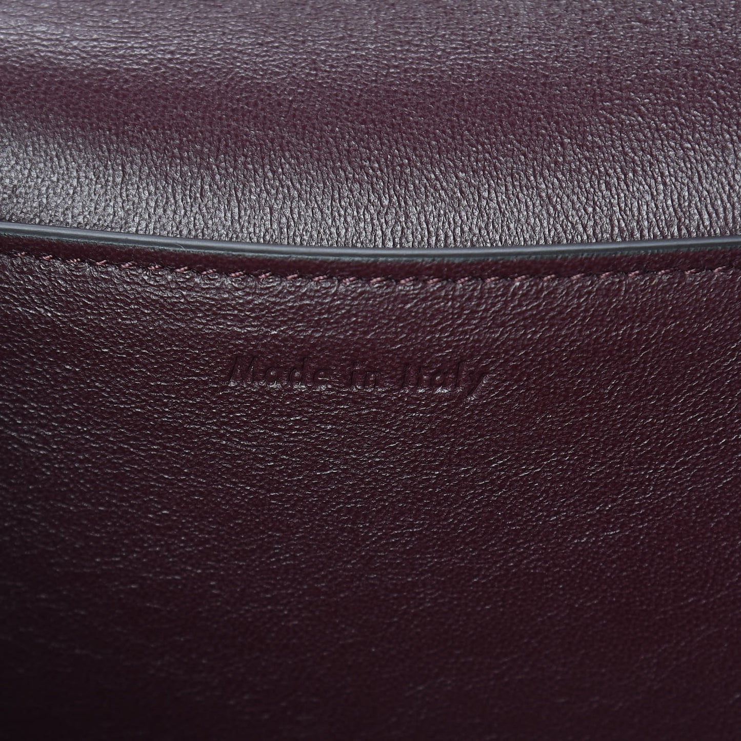 Shiny Smooth Calfskin Medium Frame Shoulder Bag Burgundy Pearl Blue