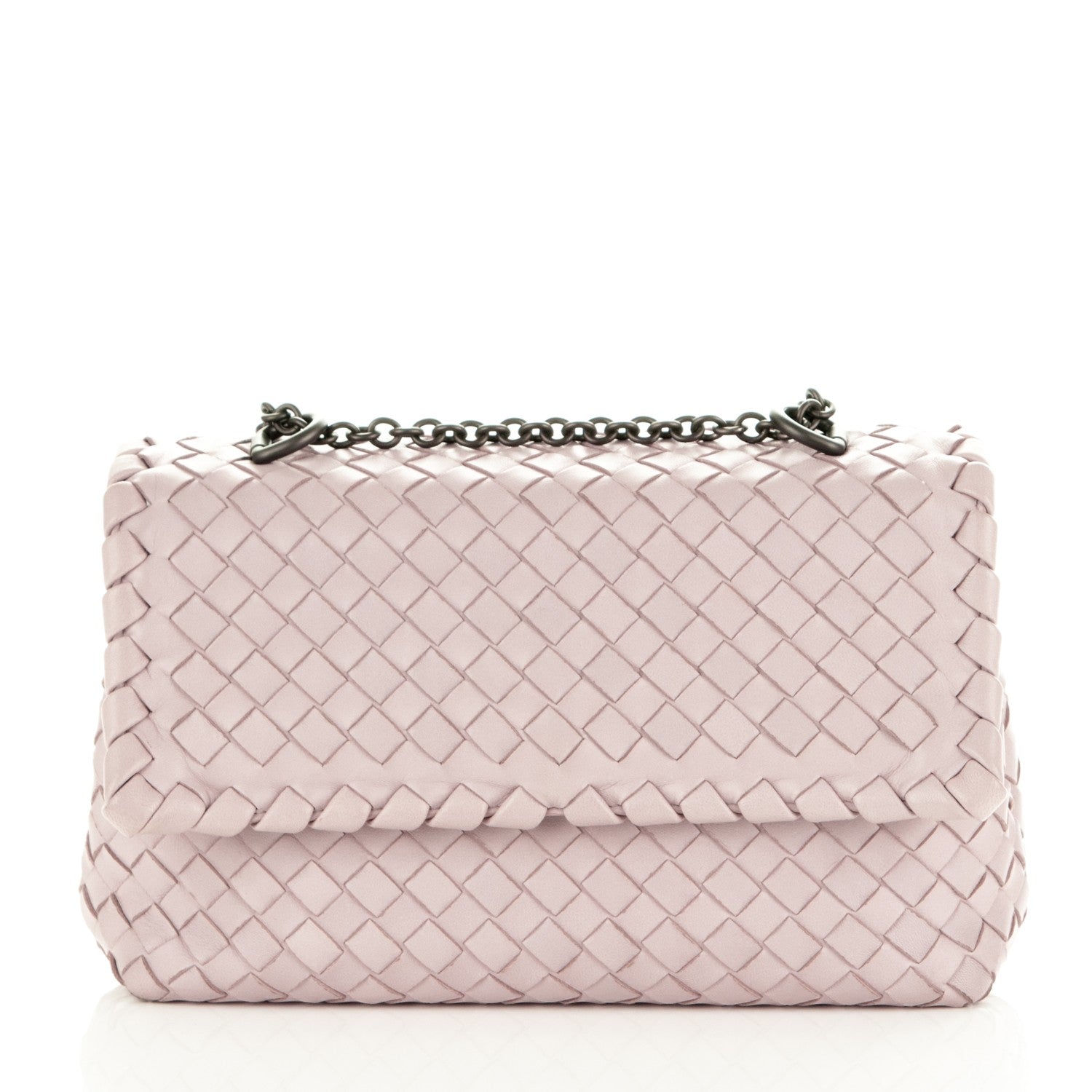 Bottega Veneta Nappa Intrecciato Baby Olimpia Shoulder Bag Rose Buvard 1 of 9